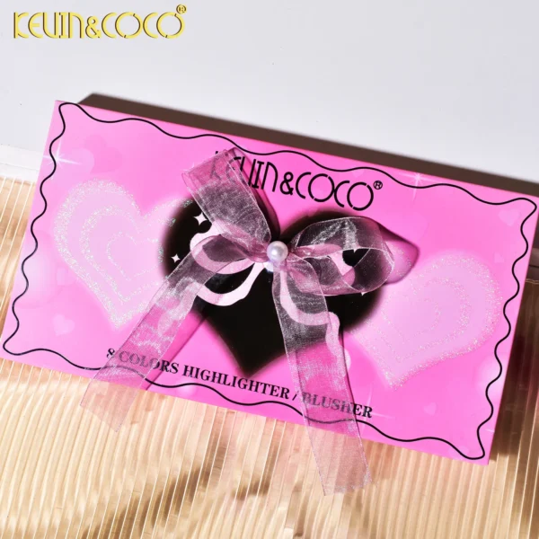 PALETA DE 8 COLORES PARA MEJILLA CON BONITO LAZO