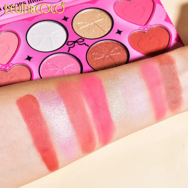 PALETA DE 8 COLORES PARA MEJILLA CON BONITO LAZO - Imagen 6