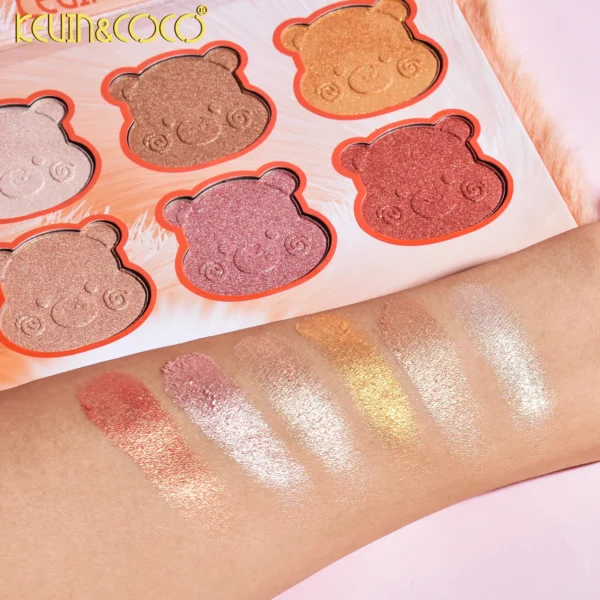 Paleta luminosa de 6 colores con forma de osito de peluche - Imagen 3